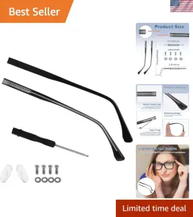 628491  2 1 Pair Glasses Replacement Temple Black Eyeglasses Arms Legs Universal R