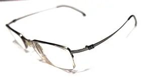 Adidas A760 40 Gunmetal Rectangle Half Rim Eyeglasses 51-19 135 Austria