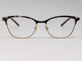 Adrienne Vittadini Av576s Studio Eyeglasses Frames Gold Blk Marble / 49-16-135