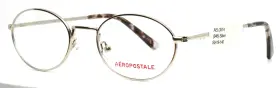 50-19-140 Aeropostale Aelo514 045 Silver Womens Oval Full Rim Eyeglasses B 35