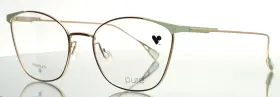 52-18-140 Airlock Pure P5014 770 Rose Gold Sage Womens Semi Cat Eye Eyeglasses