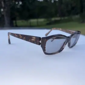 A01264 Alain Mikli Vtg Eyeglasses Frames Only Chevron Havana Designer Italy B015