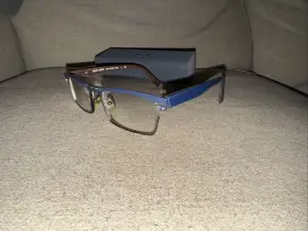 Alain Mikli A02010 Eyeglasses M0jw Blue Brown Half Rim Frame Japan 54 18 140