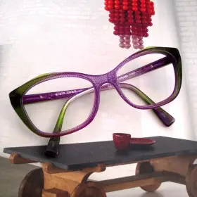 Alain Mikli A03063 Unisex Purple Green Made In Italy Eyeglass Frame 54-16-140