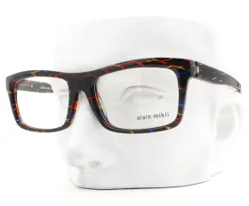 A03130 Alain Mikli Bastie Eyeglasses 002 Glasses Black Rhombus Red 55mm No Case A03130 Alain Mikli Bastie Eyeglasses 002 Glasses Black Rhombus Red 55mm No Case