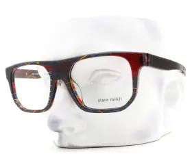 A03135 Alain Mikli Keyser Eyeglasses 001 Glasses Black Rhombus Red 55mm No Case