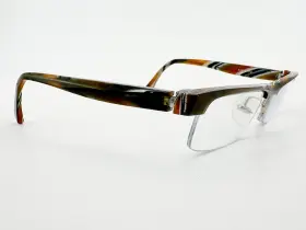 Alain Mikli A0329-03 Eyeglasses Frames Brown 54 18-135 Half Rim J729