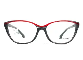 54-15-140 Alain Mikli A03502 Eyeglasses Frames 002 Pointillee Grey Red Black