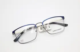 54-18-140 Alberto Romani Ar-20203 Ar 20203 Nv Navy Blue Eyeglass Frames E535 54-18-140 Alberto Romani Ar-20203 Ar 20203 Nv Navy Blue Eyeglass Frames E535