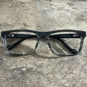 54-17-140-38 Alberto Romani Ar8001 Gry Flex Eyeglasses Frames Black Grey Square