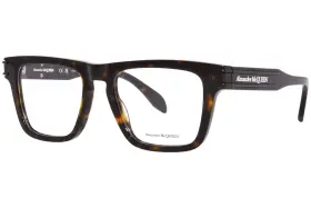 Am0400o Alexander Mcqueen 002 Eyeglasses Frame Mens Havana Full Rim 52mm