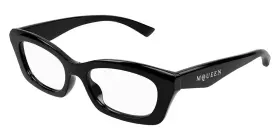 Am0474o Alexander Mcqueen New Black Square 001 Eyeglasses Women
