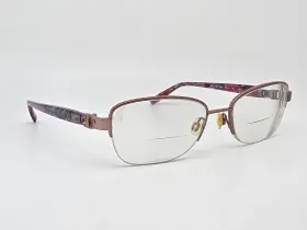 54-18-140 Altair A5037 601 Rose Gold Purple Semi Rimless Eyeglasses Frame 54-18-140 Altair A5037 601 Rose Gold Purple Semi Rimless Eyeglasses Frame