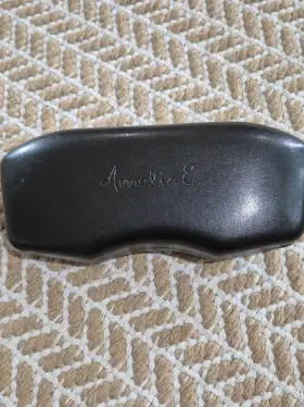 35-000407 Amelia E. Glasses Case Black Length 6 1/2 Inch