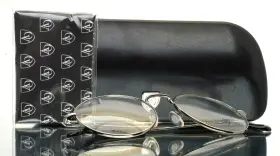 51-19-145 American Optical Ao1002 Gunmetal Mens Round Full Rim Eyeglasses B 47