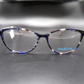 51-15-140 Ana Luca 566770630 And Eyeglass Frames Elena Womens Cat Eye Navy Multi-color