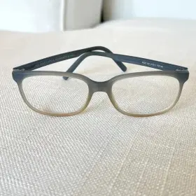 4523 Andy Wolf Blue Geometric Eyeglass Frames Authentic Used Rx Lenses