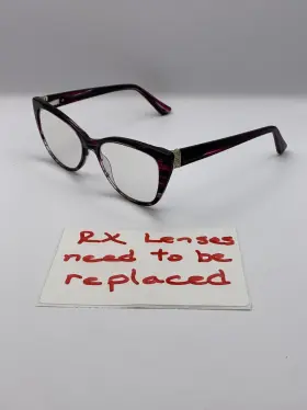 52-17-135 Ann Taylor At013 C03 Eyeglasses Frame Womens Cat Eye Purple