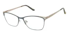 At103-c03-54 Ann Taylor New At103 C03 Teal/brown Womens Metal Eyeglasses Frame 54-16-135