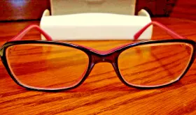 At306 Ann Taylor C02 Pink/black Designer Optical Eyeglass Frame White Case 848