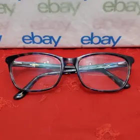 As658 Anna Sui 603 Tortoise Blue 54 17 140 Womens Square Eyeglasses Inch Frame Only