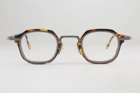 9a15 Anne Et Valentin Rare Authentic M.7 40mm Tortoise Gunmetal Glasses Japan