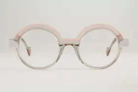 9c33 Anne Et Valentin Authentic Intermezzo 45mm Crystal Gray Pink Glasses France