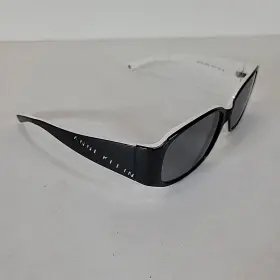 Ak3158 Anne Klein Black And White Full Rim Retro Eye Glasses Frames Only Leather Case