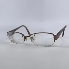 Ak5003-208 Anne Klein Women Eyeglasses Frame Brown Plastic Half Rim 52-17-140 Mm