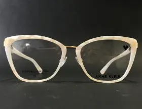 54-17-140 Anne Klein Ak5113 Eyeglasses Frame 101 Ivory Marble Butterfly Full Rim