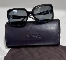 54-17-125 Anne Klein New York Ak3165 304/81 Vtg Black Eyeglasses 2n Frames Only Read
