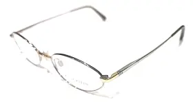 Ak9027 Anne Klein Vo2811 K1043 Small Gold Silver Metal Oval Eyeglasses 48-19 135 New