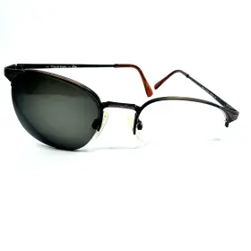 H10018 Antique Daniel Hunter Eyeglasses Eyeglass Frames Slick Brown Metal