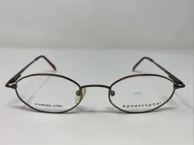 48-19-130 Apostrophe Ap03 3wz Bronze Brown Full Rim Eyeglasses Frame 6283