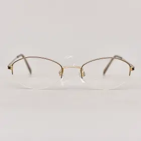 49-19-135 Aristar Ar6887 535 Gold Womens Oval Half Rim Eyeglasses B 33 Ar 6887