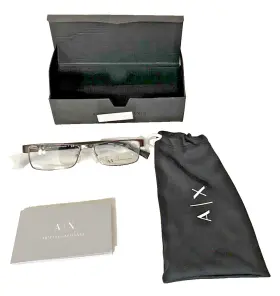 53-16-145 Armani Exchange 0ax1009 A X Exchan Mens Ax1009 Matte Brown Rectangular Eyeglass Frames