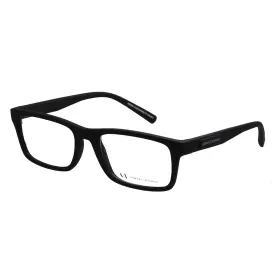 8078 Armani Exchange 895653287143 Ax 3115 Matte Black Plastic Rectangle Eyeglasses 55mm