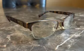 Ax1004 Armani Exchange 6016 Brown Metal Tortoise Half Rim Eyeglasses 52-17 135