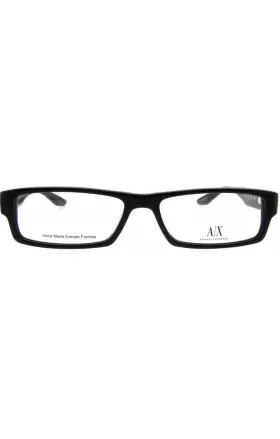 Ax140d Armani Exchange 807 140 Rectangular Hand Made Acetate Eyeglasses Black