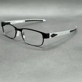 8195-111324-34.95 Art Craft 142 Csa Z94.3 Carbon Eyeglasses Frame Black Silver 55-18-142 Used