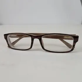 52-19-140 Aura Aum-16-59 Unisex Plastic Reading Eyeglasses Frame Brown