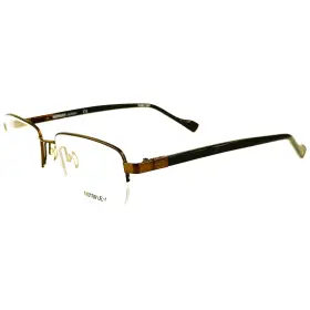 A116 Autoflex 883900206037 Mens Semi Rimless Eyeglass Frame 210 Brown 54-18 Memory Metal
