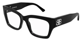 Bb0325o Balenciaga New Everyday Black Square 001 Eyeglasses Women