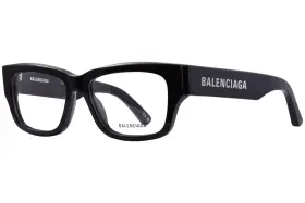 Bb0376o Balenciaga 001 Eyeglasses Mens Black Full Rim Rectangle Shape 54mm