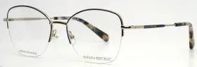 50-17-135 Banana Republic Br218 Pjp Blue Womens Semi Cat Eye Eyeglasses B 42