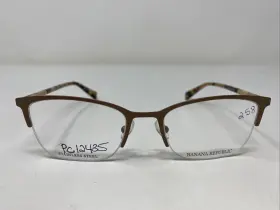 50-18-135 Banana Republic Br226 09q Tan/gold Half Rim Eyeglasses Frame Si25