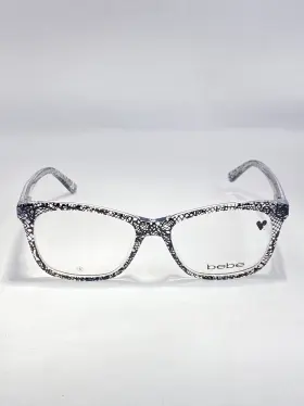 52-16-135 Bebe 788678519108 Jet Lace Clear Black Eyeglasses Glasses Frames Bb5213 011 New