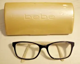 52-17-135 Bebe Bb5075 Eyeglasses Frames Join The Club 210 Jet Square Full Rim Sz