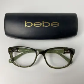 52-17-135 Bebe Bb5091 Mamacita Eyeglasses Frames Mm Olive Green With Hard Case