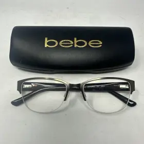 Bb5124 Bebe Sleek 210 Topaz Half Rim Eyeglasses Frame Women Metal Brown